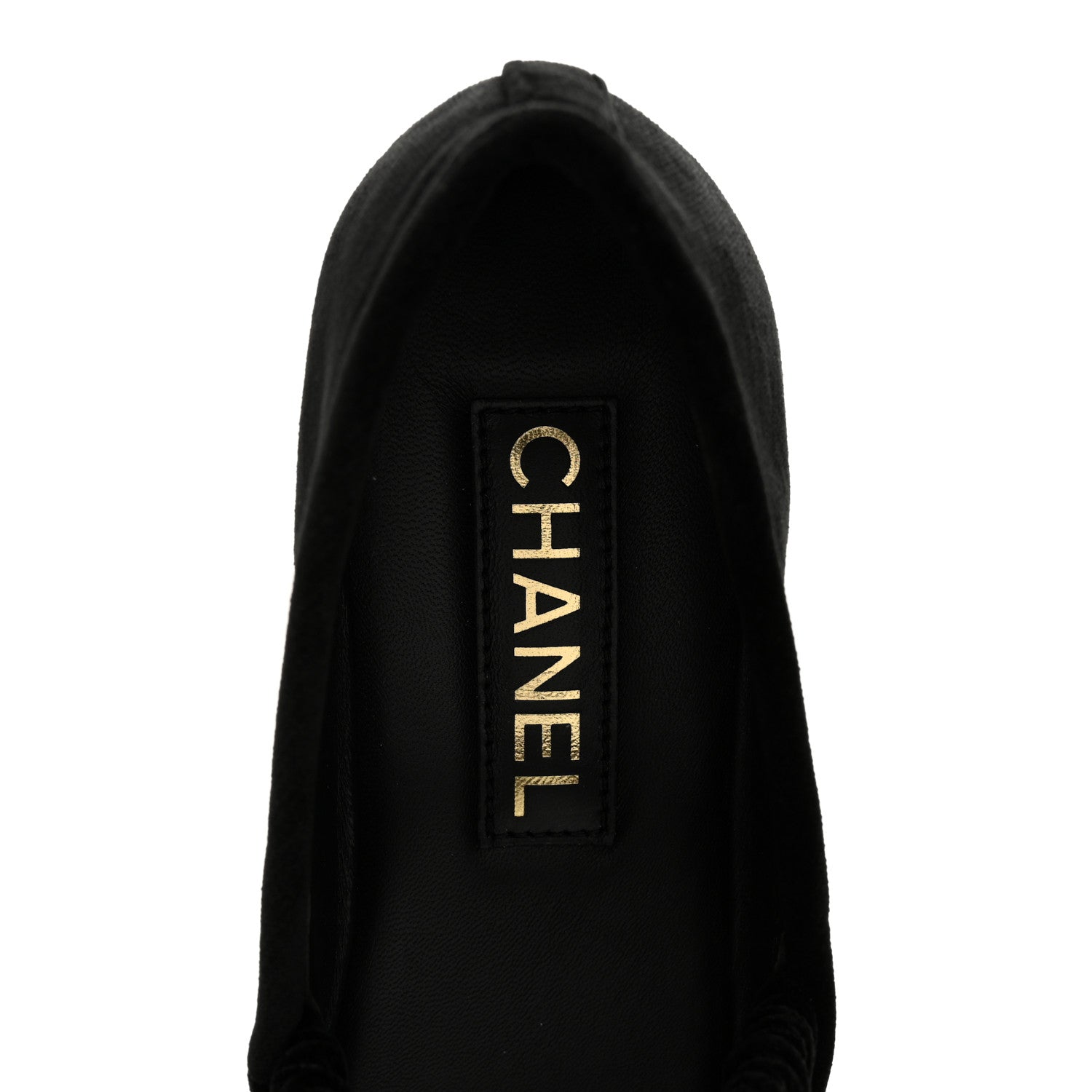 Chanel Velvet Mary Jane Flats 39 Black