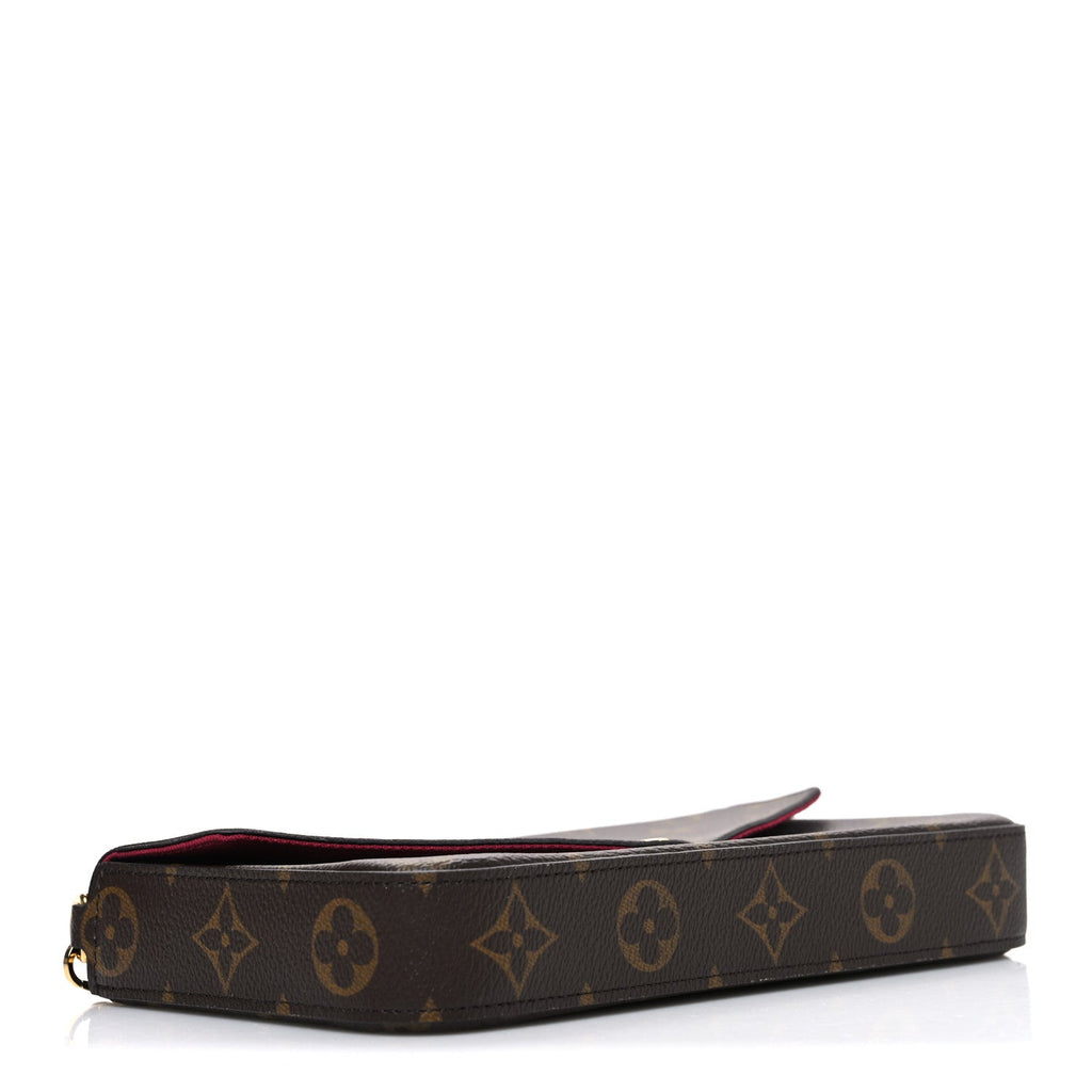 Louis Vuitton Monogram Pochette Felicie Chain Wallet Fuchsia