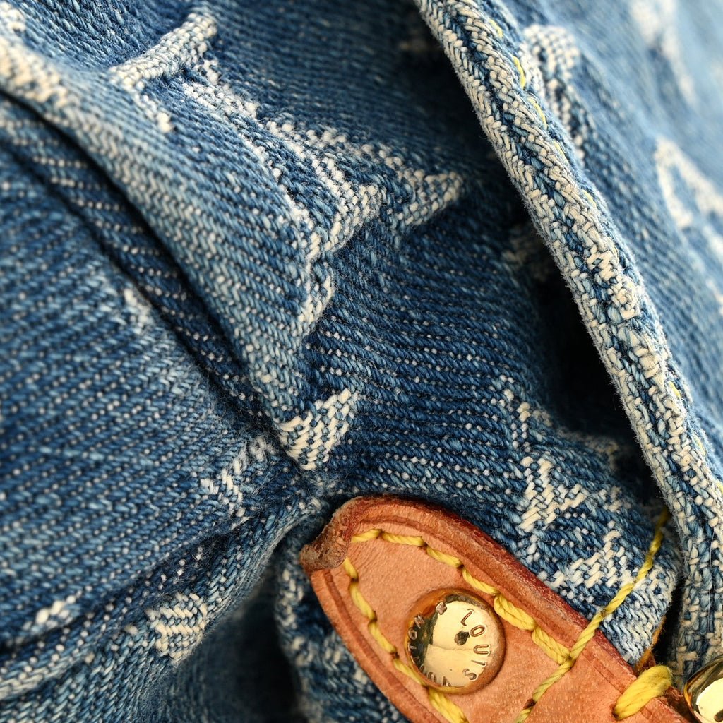 Louis Vuitton Monogram Denim Mini Pleaty Blue