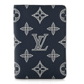 Louis Vuitton Calfskin Monogram Shadow Pocket Organizer Navy Blue White
