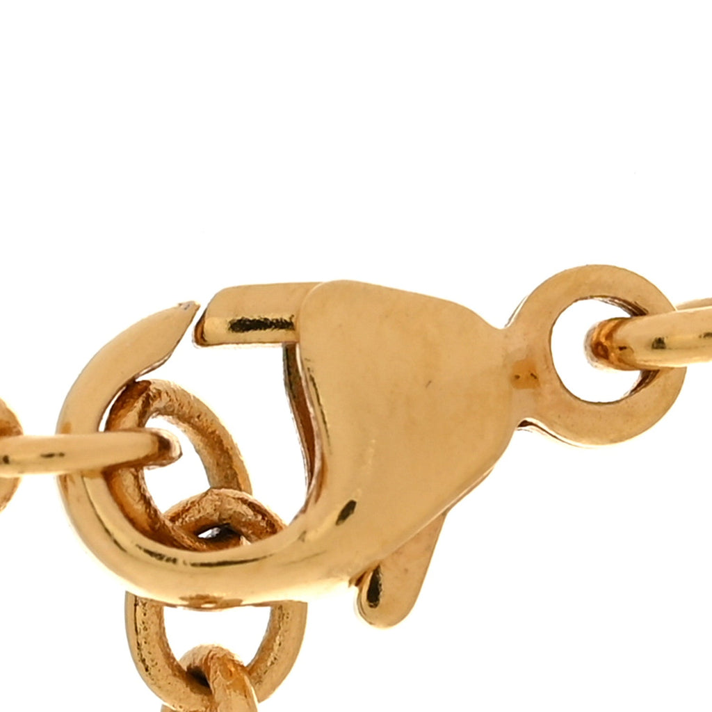 Gucci Crystal Key Pendant Necklace Gold
