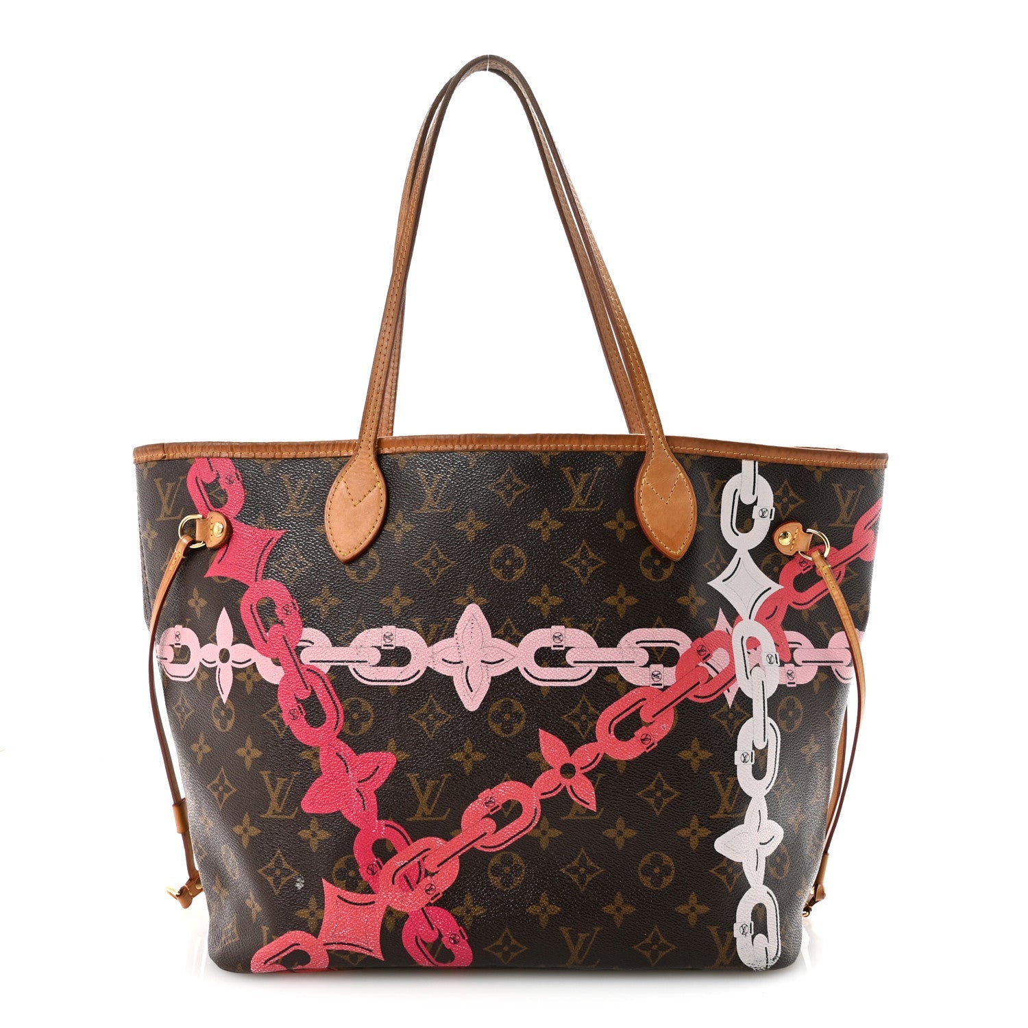 Louis Vuitton Monogram Bay Neverfull MM Rose Ballerine Poppy