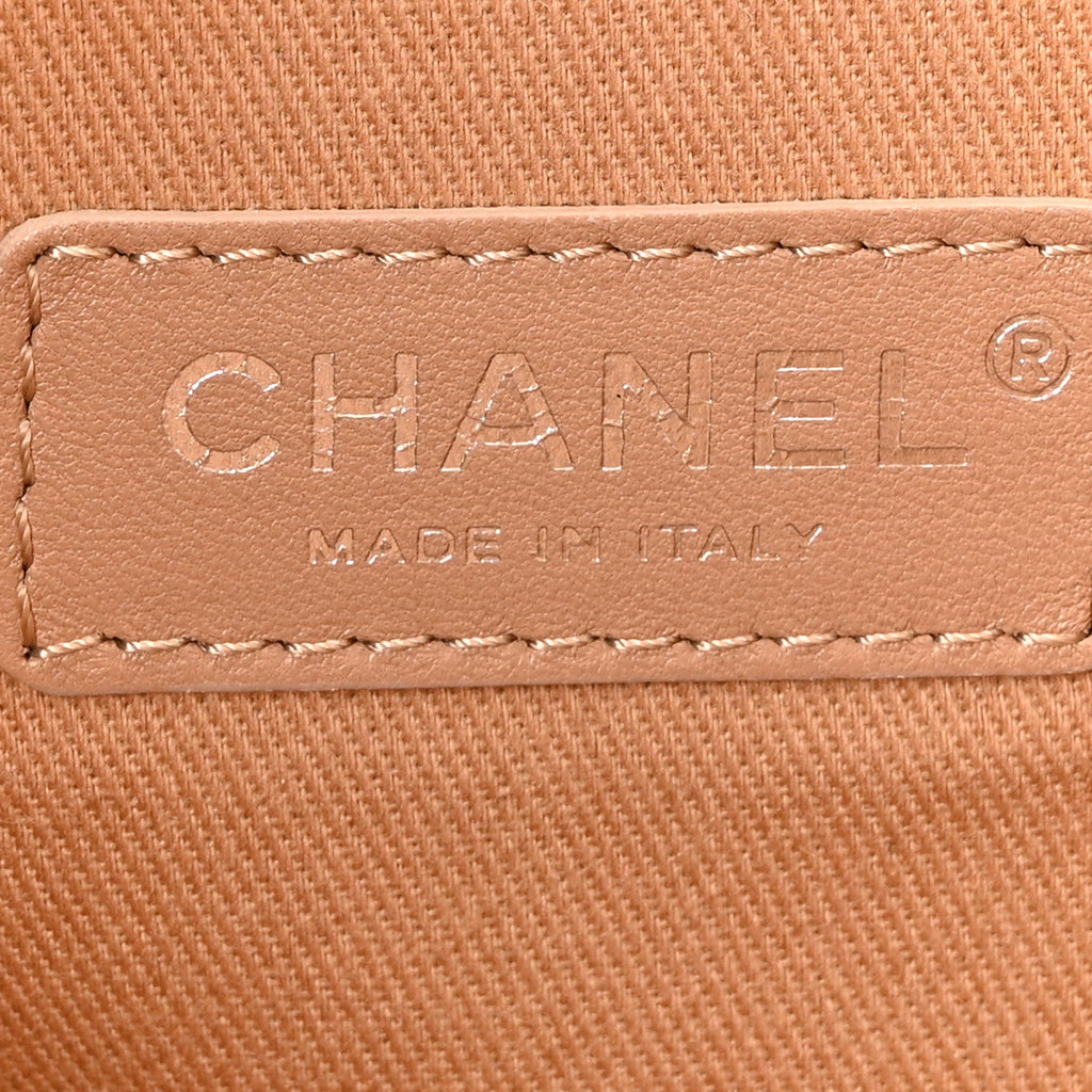 Chanel Mixed Fibers Small Deauville Tote Beige