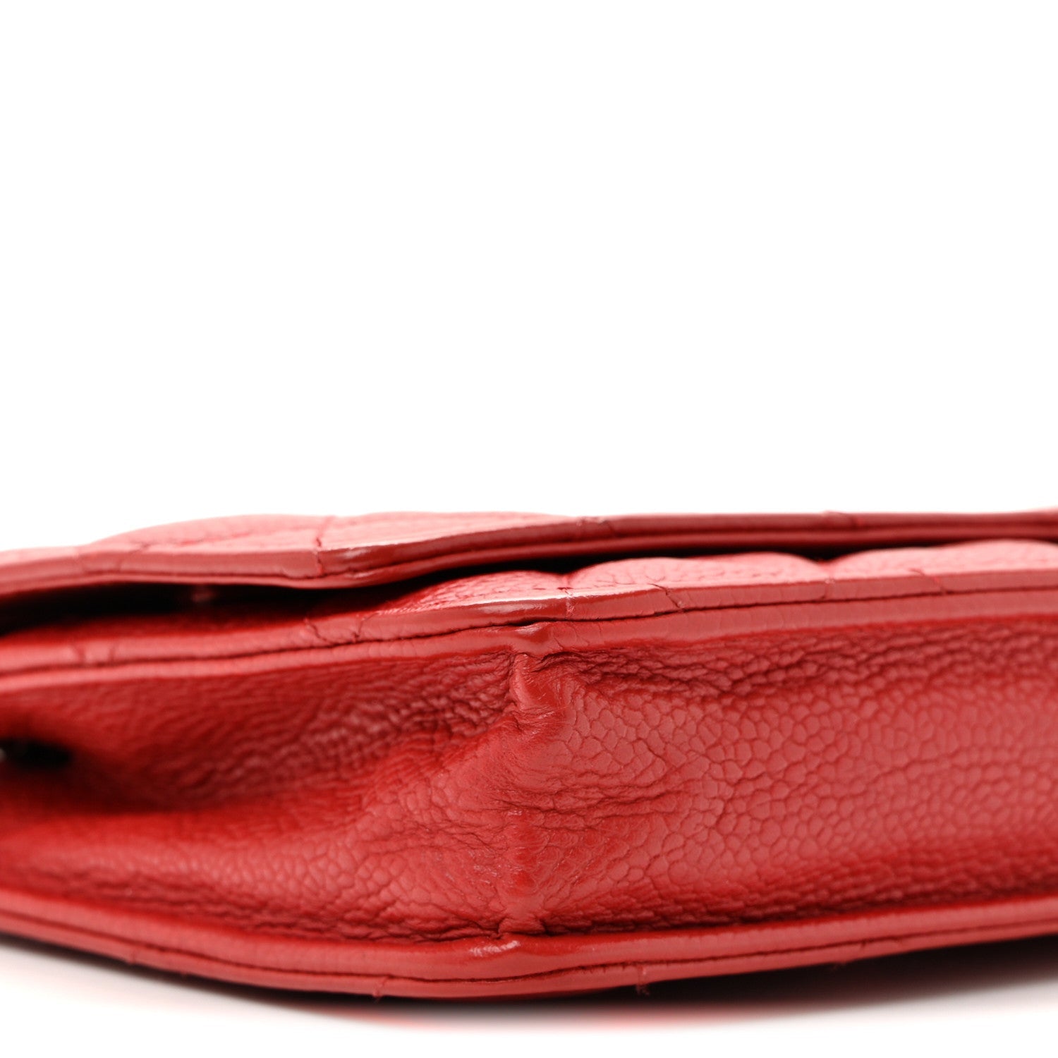 Chanel Caviar Quilted Wallet On Chain WOC Red