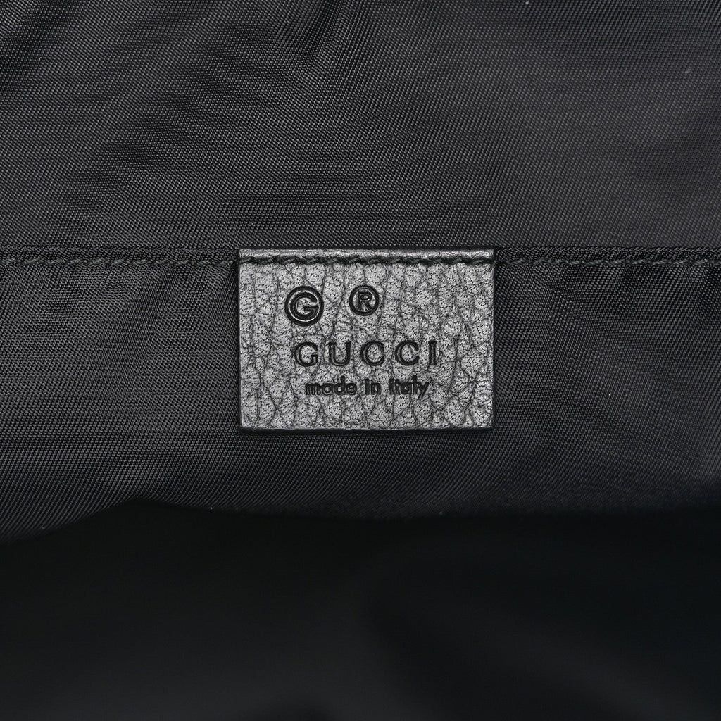 Gucci Nylon Monogram Medium Light Single Buckle Backpack Black