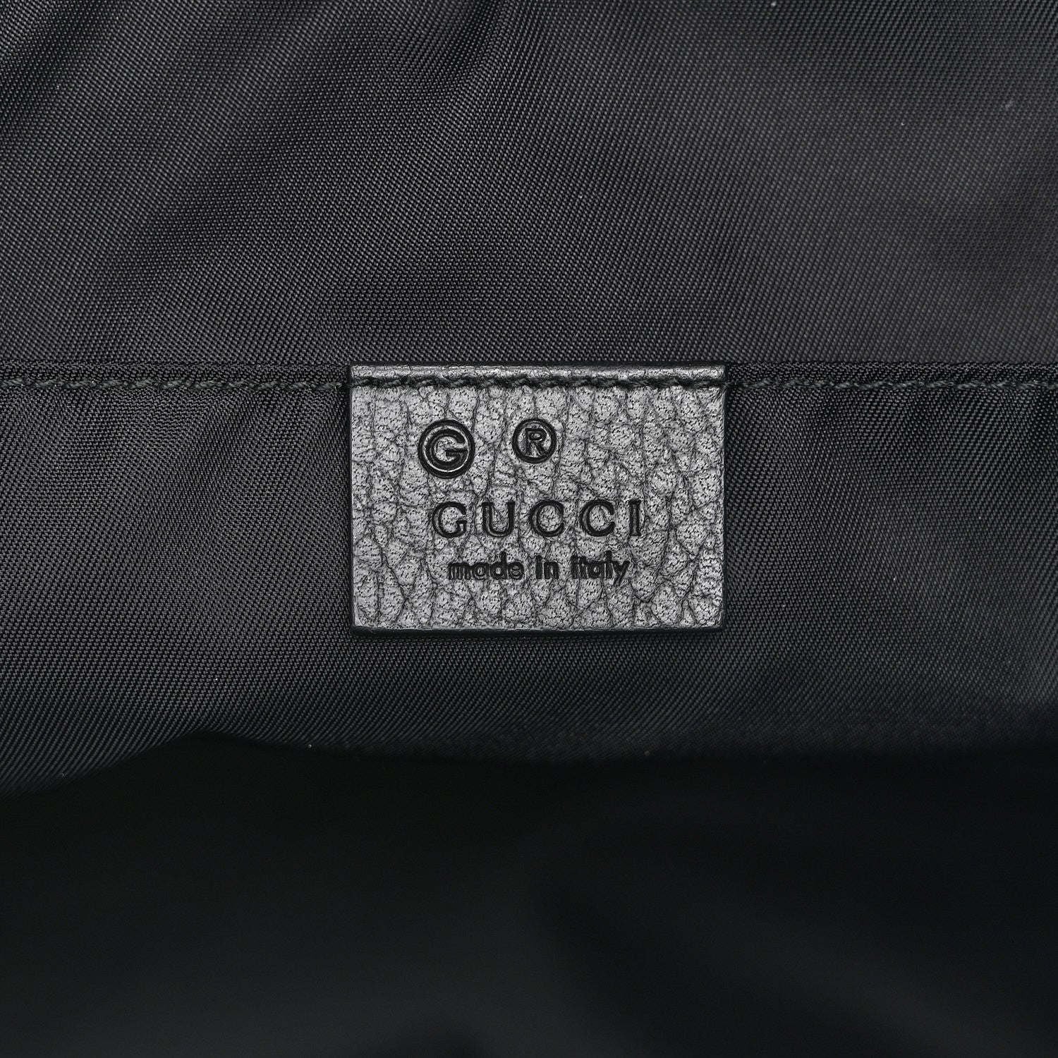Gucci Nylon Monogram Medium Light Single Buckle Backpack Black