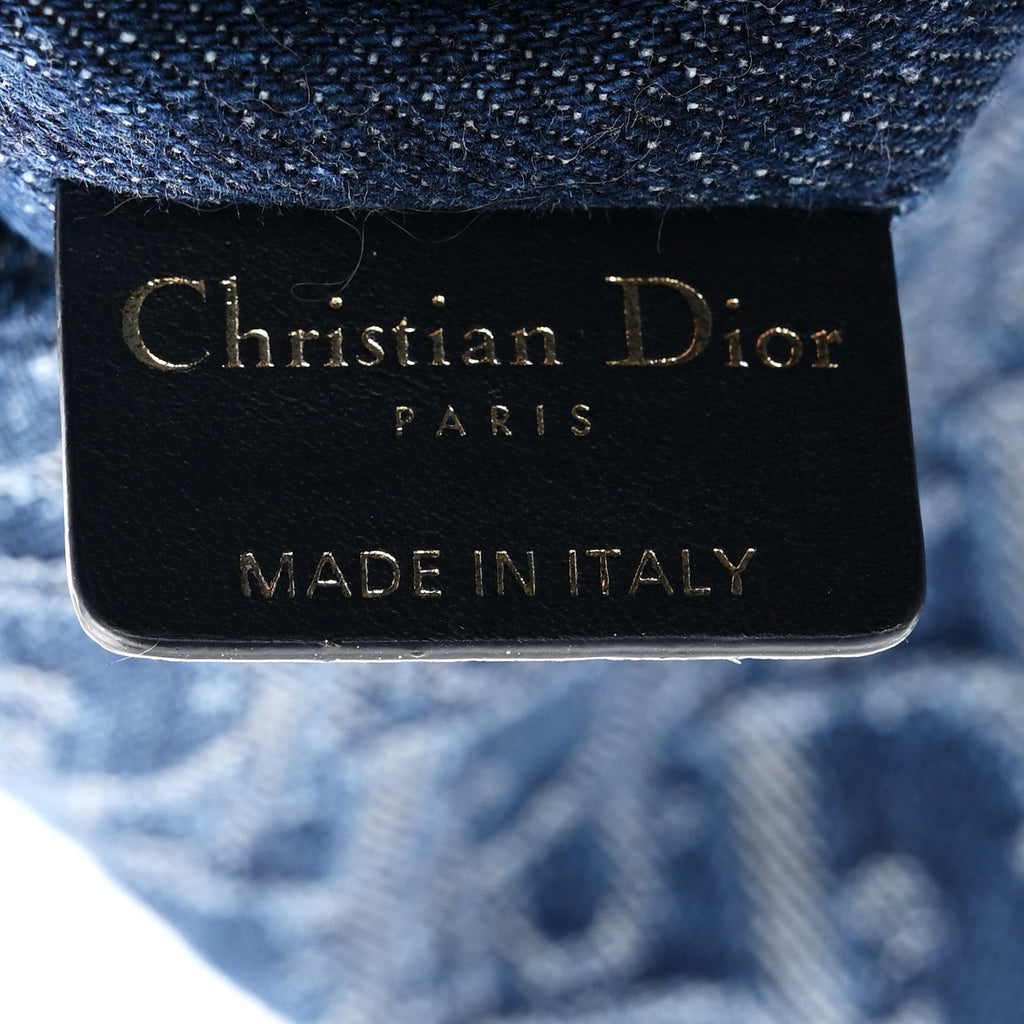 Christian Dior DIOR Denim Jacquard Oblique Large Toujours Blue