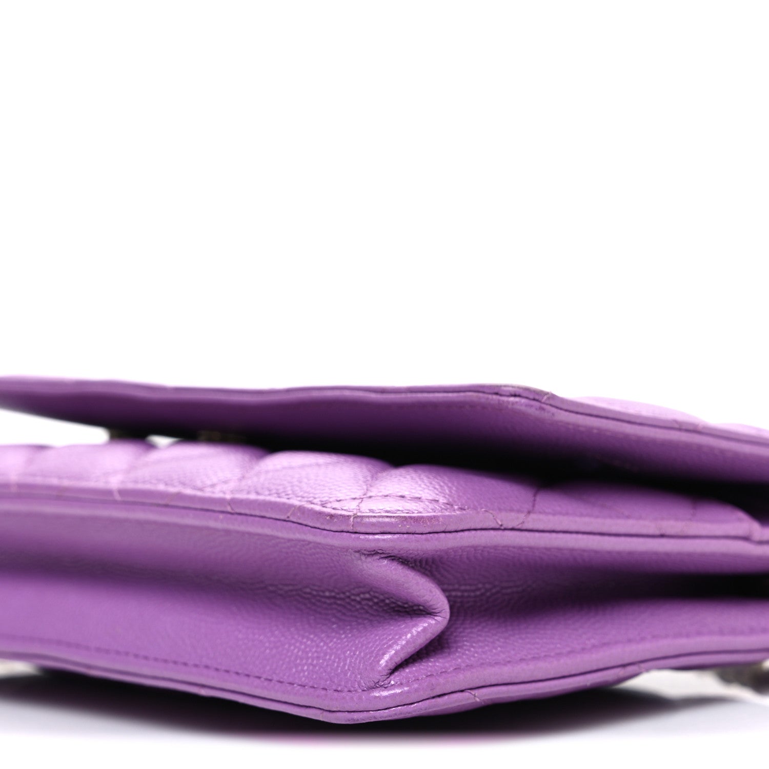 Chanel Caviar Quilted Wallet On Chain WOC Purple
