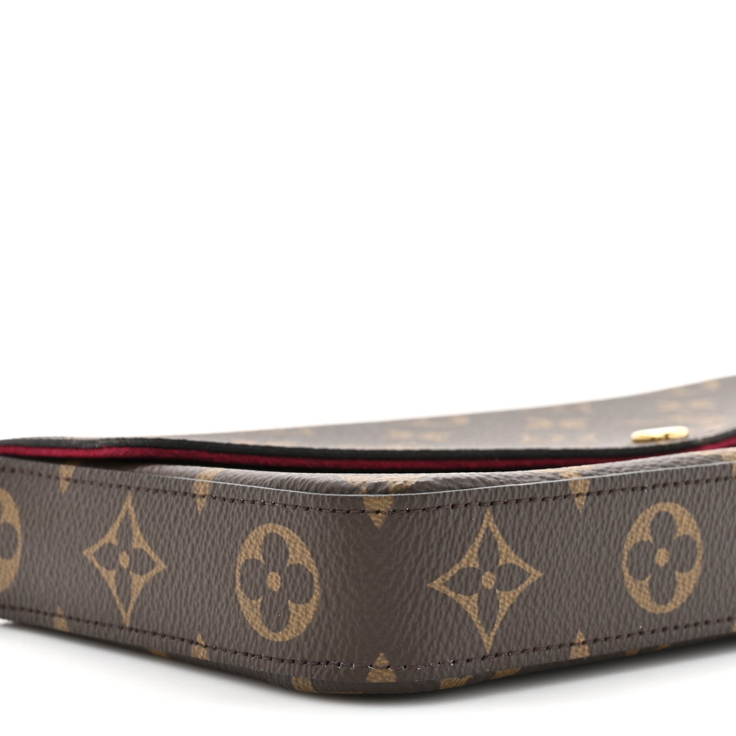 Louis Vuitton Monogram Pochette Felicie Chain Wallet Fuchsia