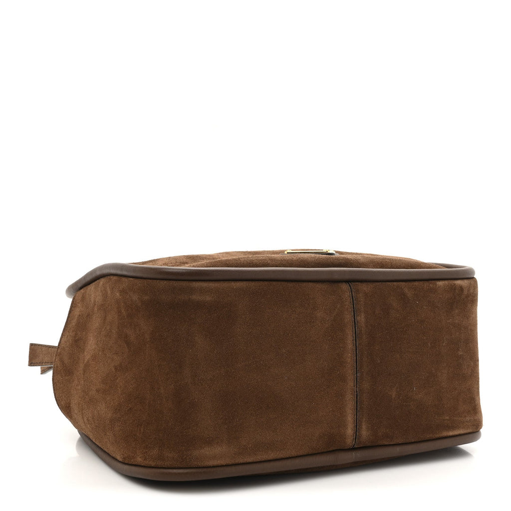 Prada Camoscio Darling Shoulder Bag Cocoa Brown