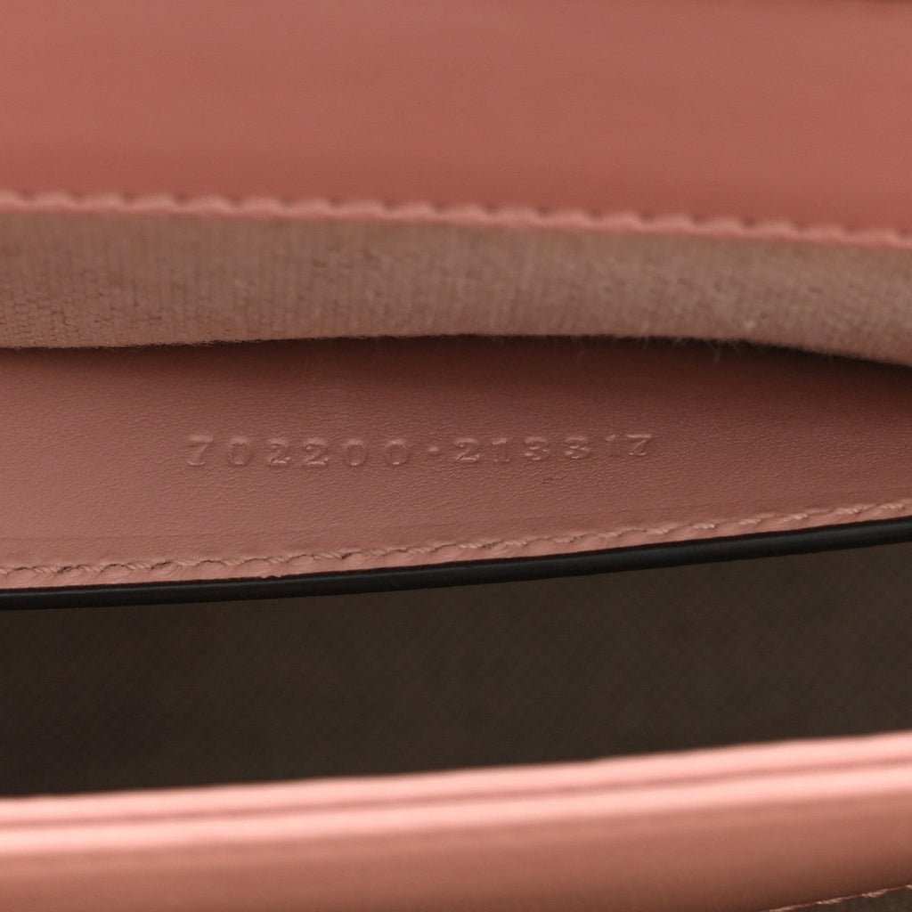 Gucci Calfskin GG Matelasse Small Slim Chain Shoulder Bag Perfect Pink Natural