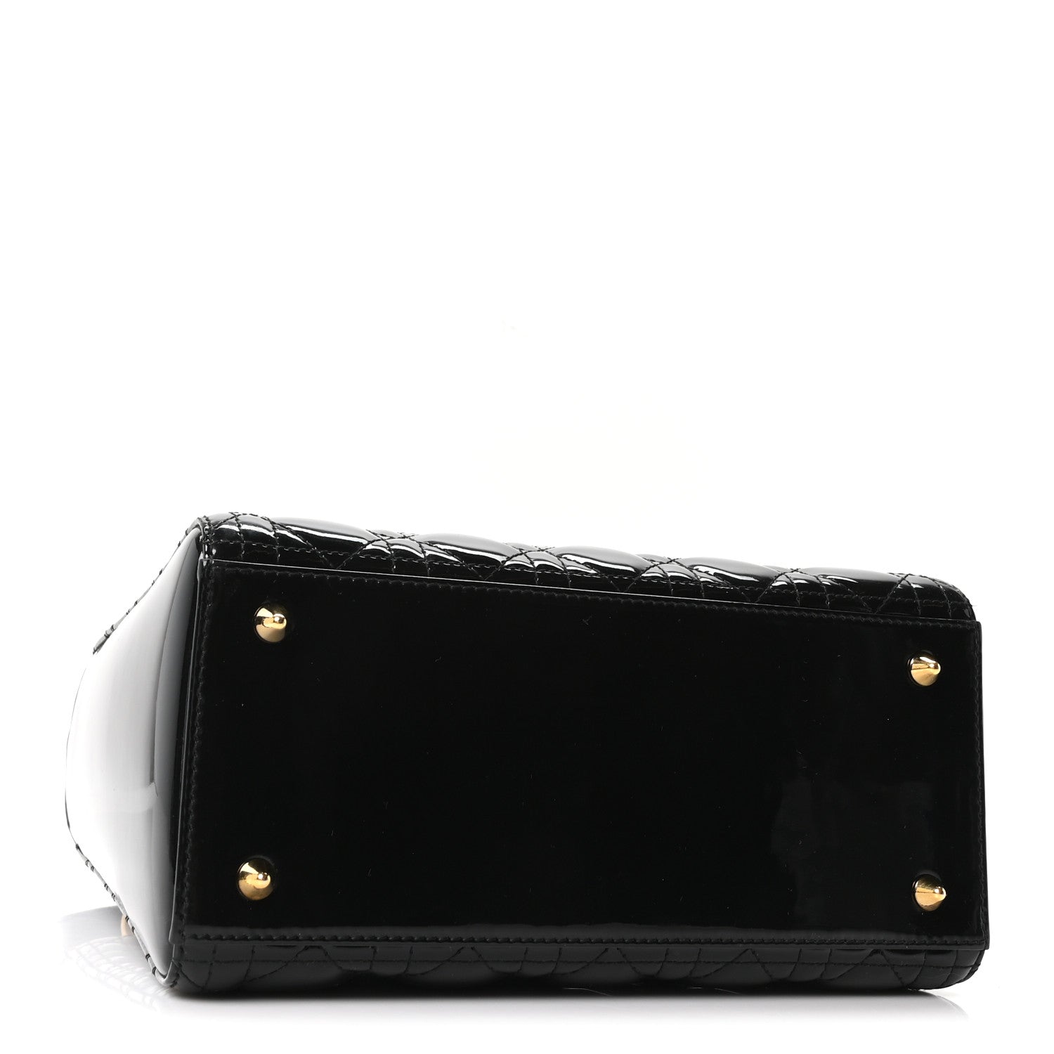 Christian Dior Patent Cannage Medium Lady Dior Black