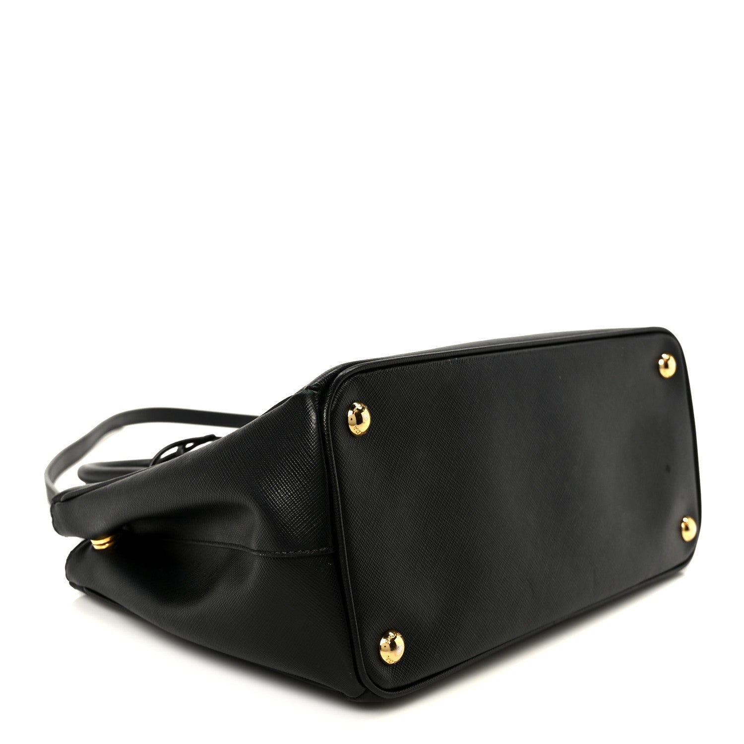 Prada Saffiano Small Galleria Double Zip Tote Black