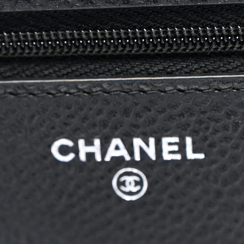 Chanel Caviar Quilted Wallet on Chain WOC Black