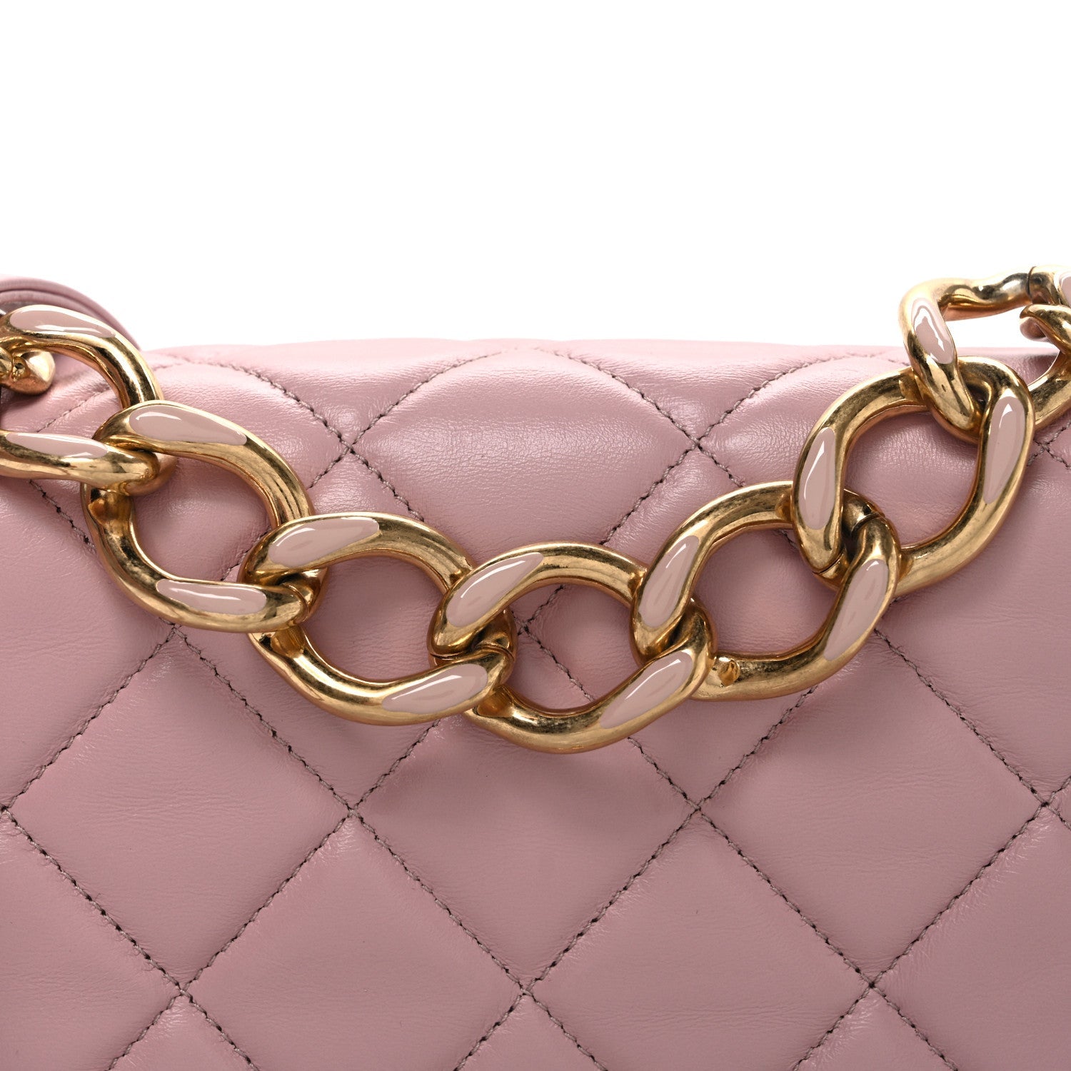 Chanel Lambskin Quilted Medium Color Match Flap Light Pink