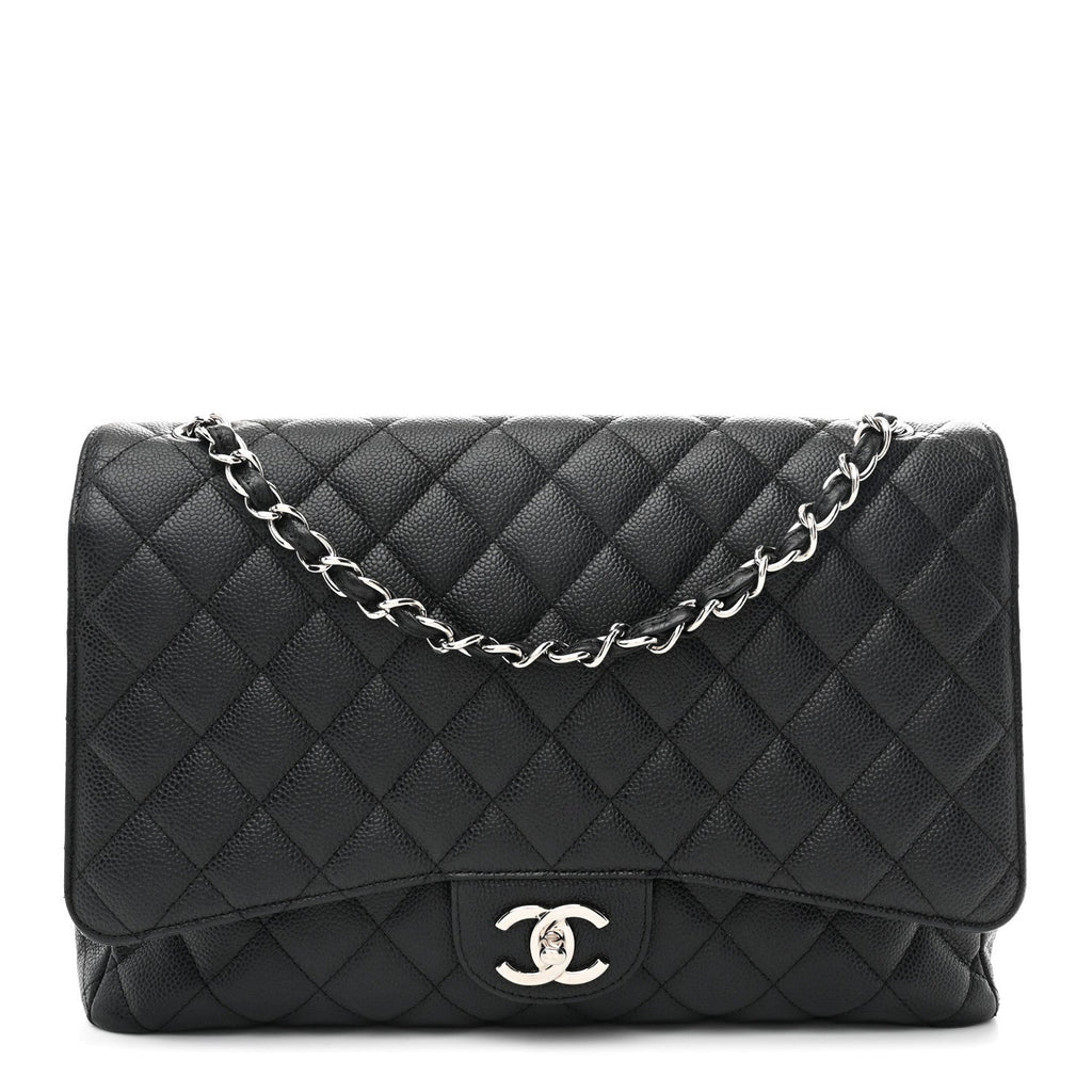 Chanel Caviar Quilted Maxi Double Flap Black