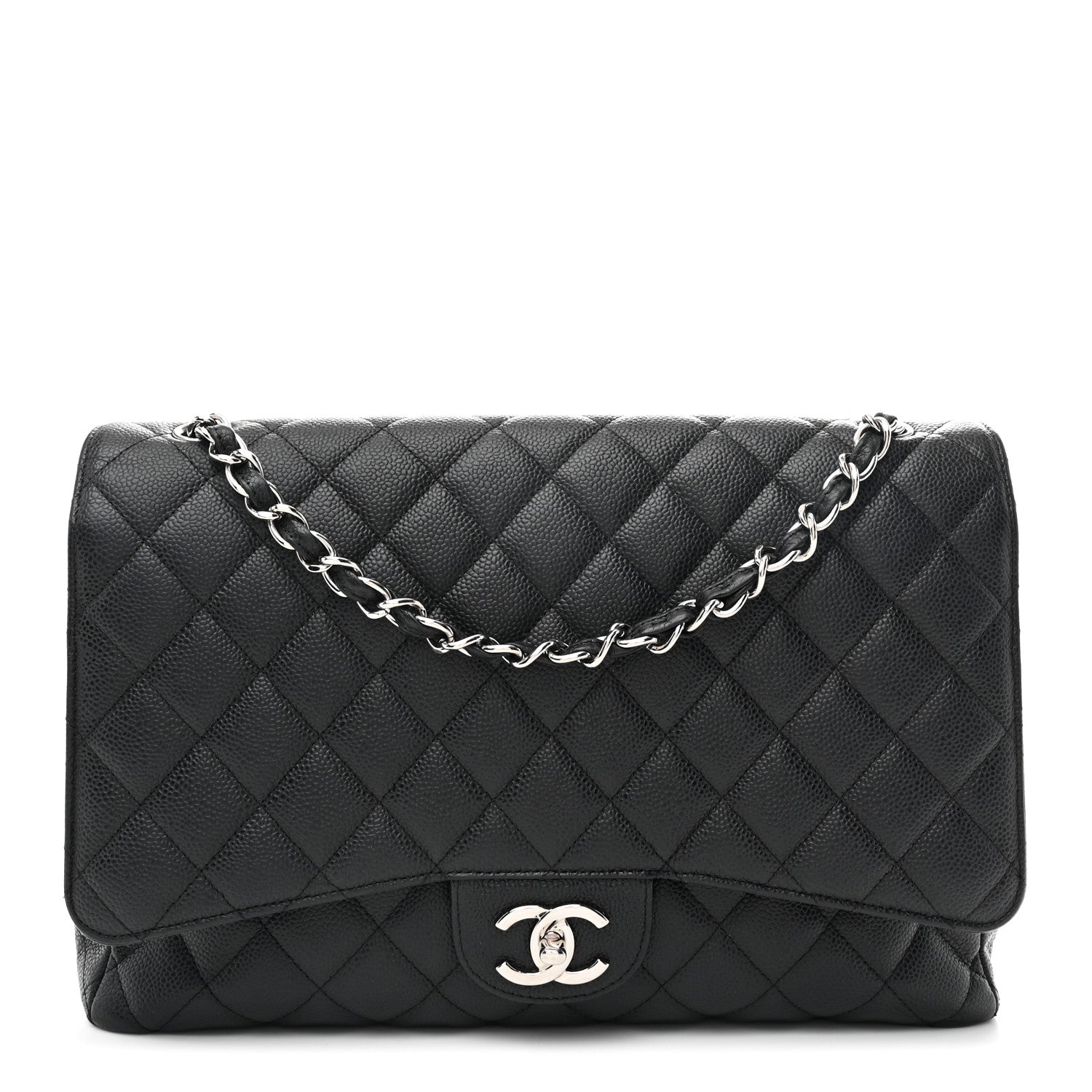 Chanel Caviar Quilted Maxi Double Flap Black