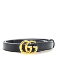 Gucci Calfskin Double G 20mm Belt 80 32 Black