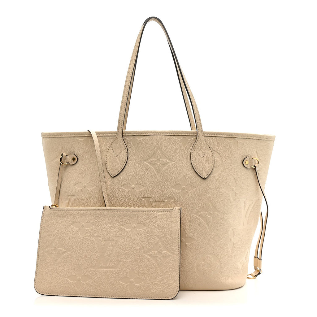 Louis Vuitton Empreinte Monogram Giant Neverfull MM Cream