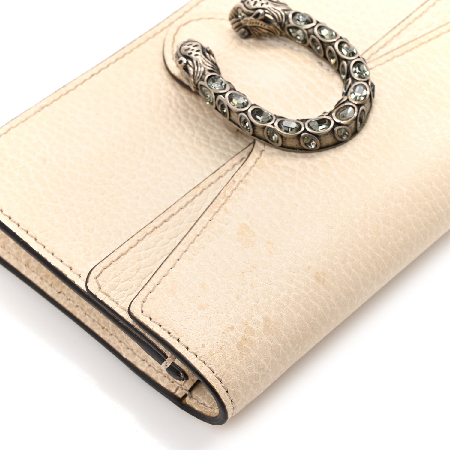 Gucci Dollar Calfskin Crystal Super Mini Dionysus Shoulder Bag Mystic White Black Diamond