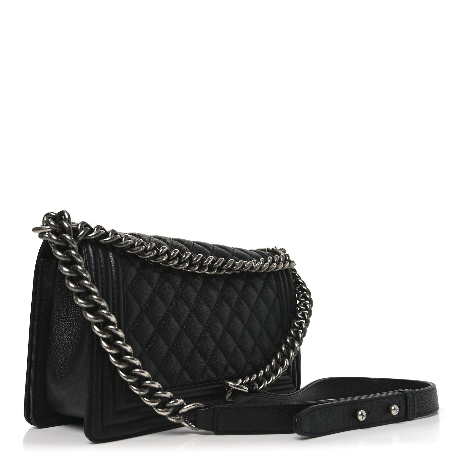 Chanel Caviar Quilted Medium Boy Flap Black