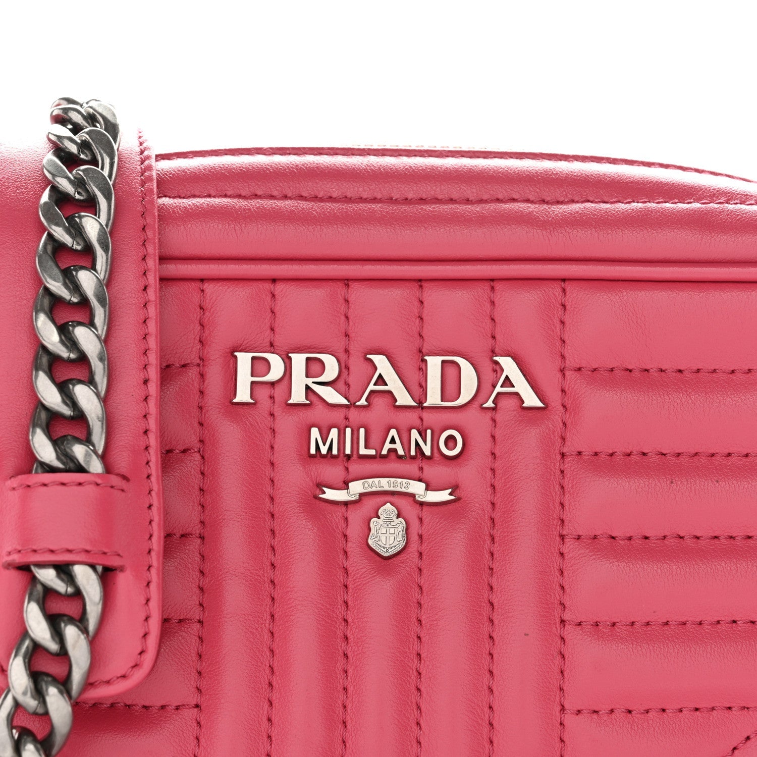 Prada Soft Calfskin Diagramme Camera Bag Peonia