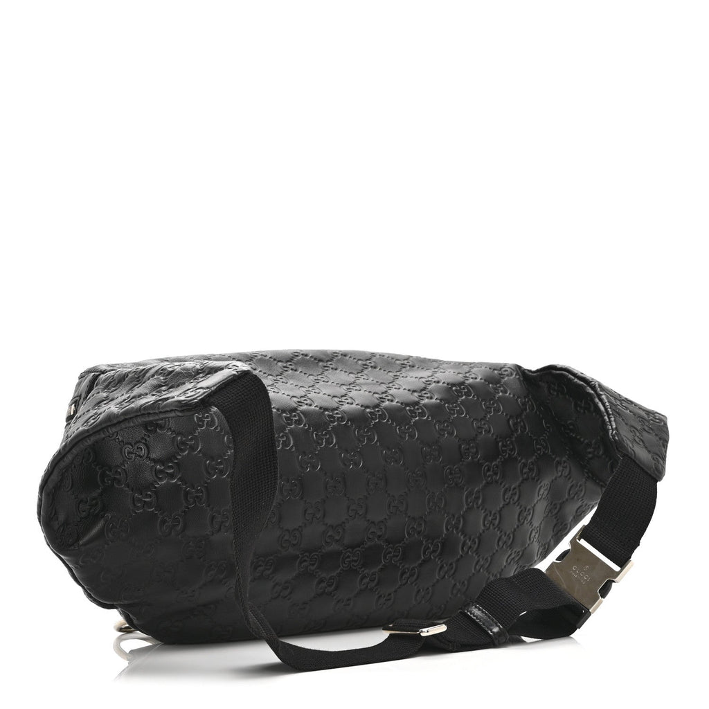 Gucci Guccissima Web Belt Bag Black