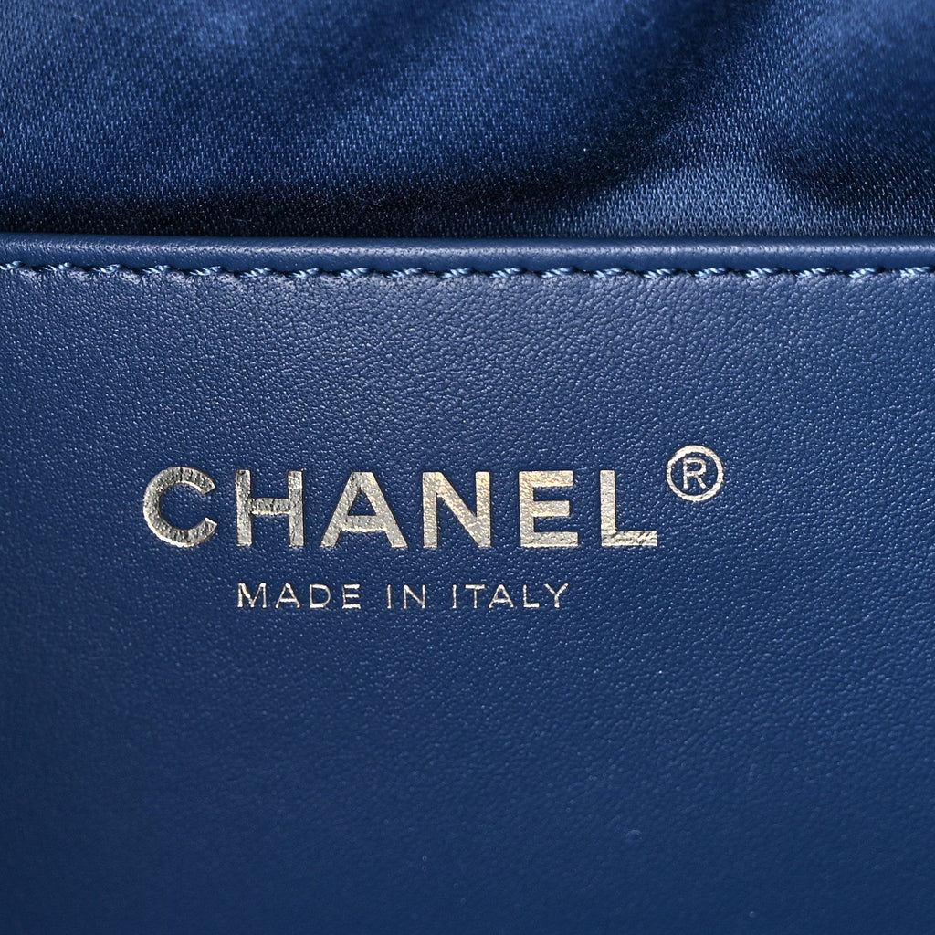 Chanel Washed Denim Quilted Mini Chanel 25 Handbag Blue