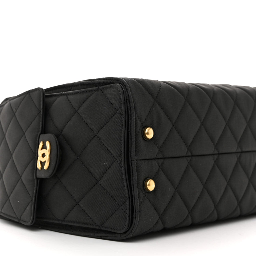 Chanel Canvas Quilted Small Chanel 25 Handbag Black