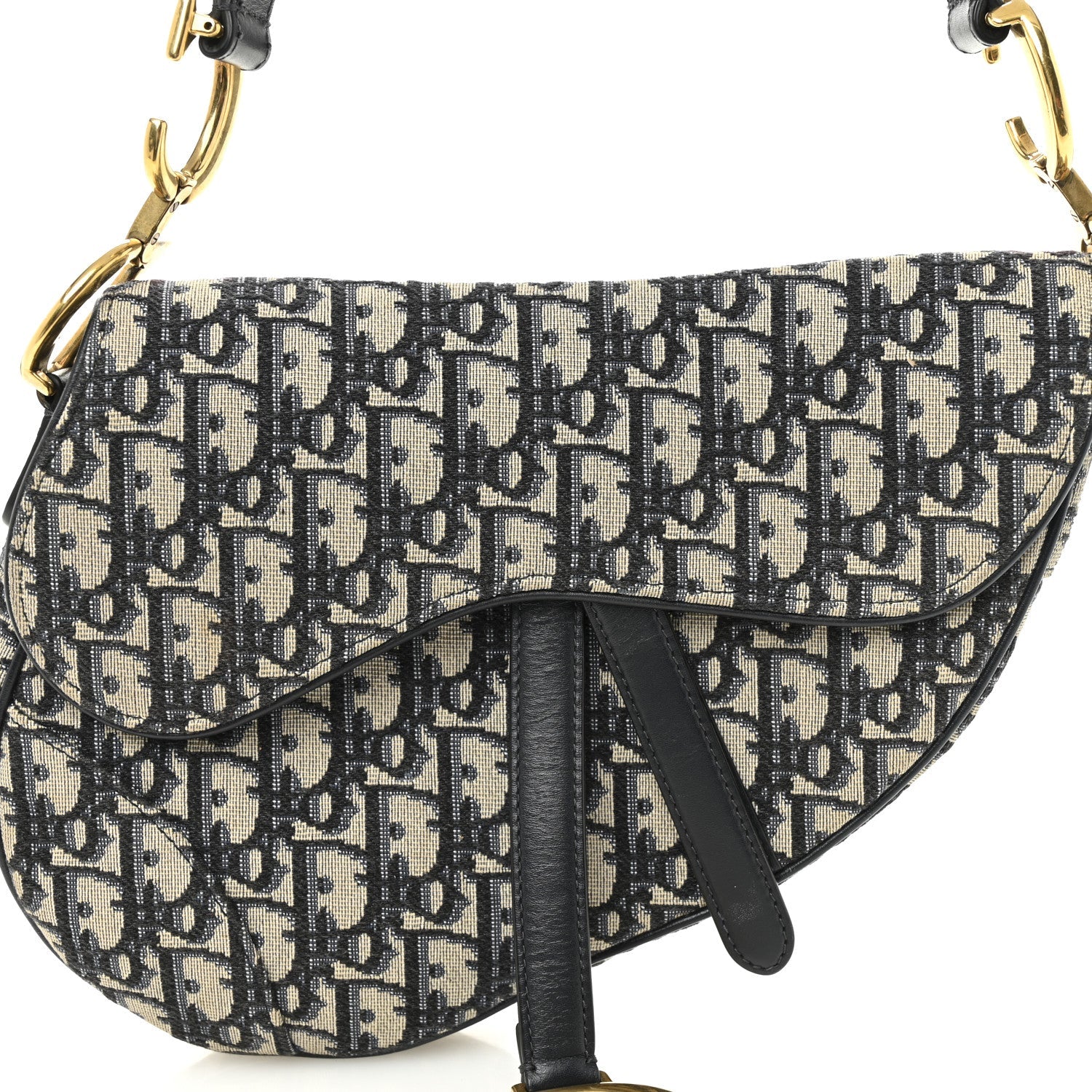 Christian Dior Oblique Saddle Bag Blue