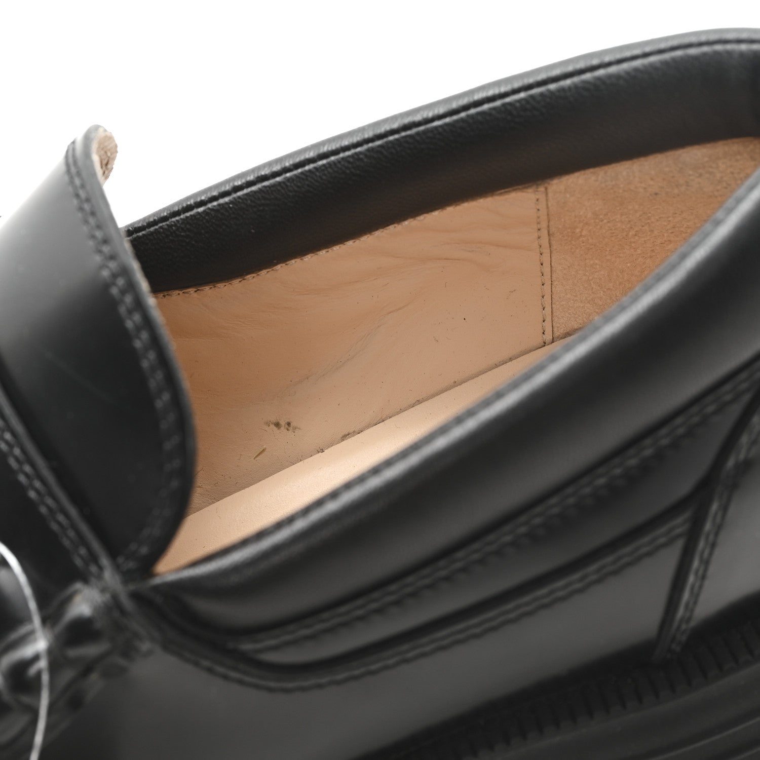Gucci Magnum Calfskin Nappa Samoa Womens Horsebit Platform Chunky Lug Sole 40mm Loafers 40 Black
