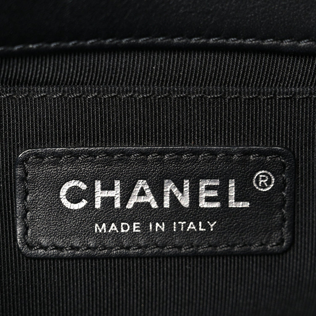 Chanel Lambskin Quilted Medium Boy Flap Black