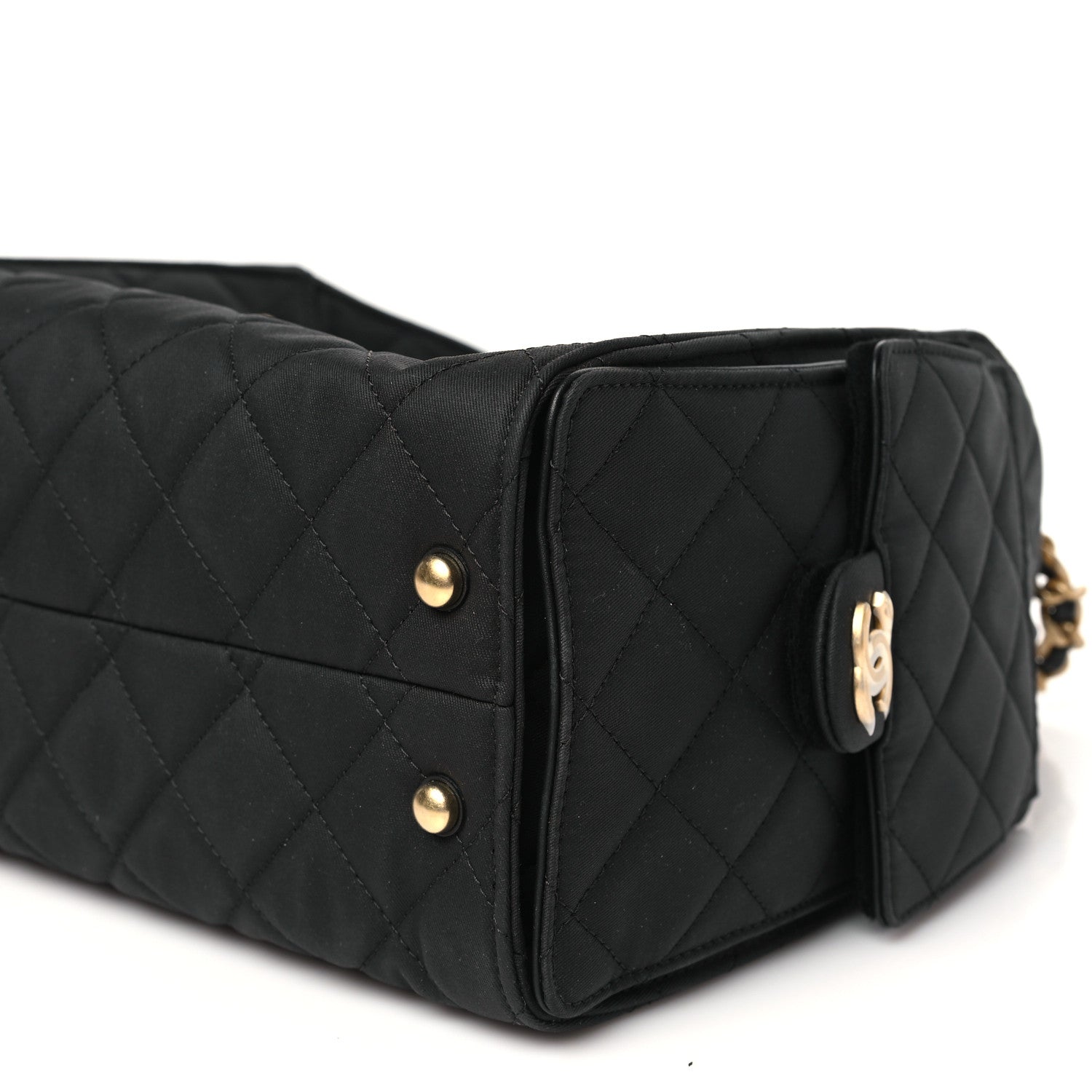 Chanel Canvas Quilted Small Chanel 25 Handbag Black