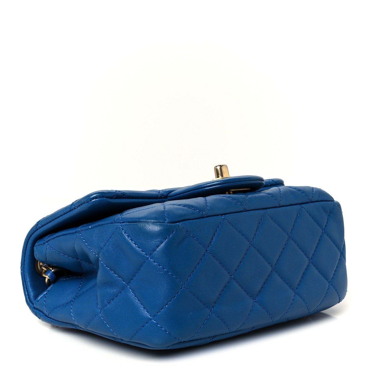 Chanel Lambskin Quilted Mini Pearl Crush Flap Blue