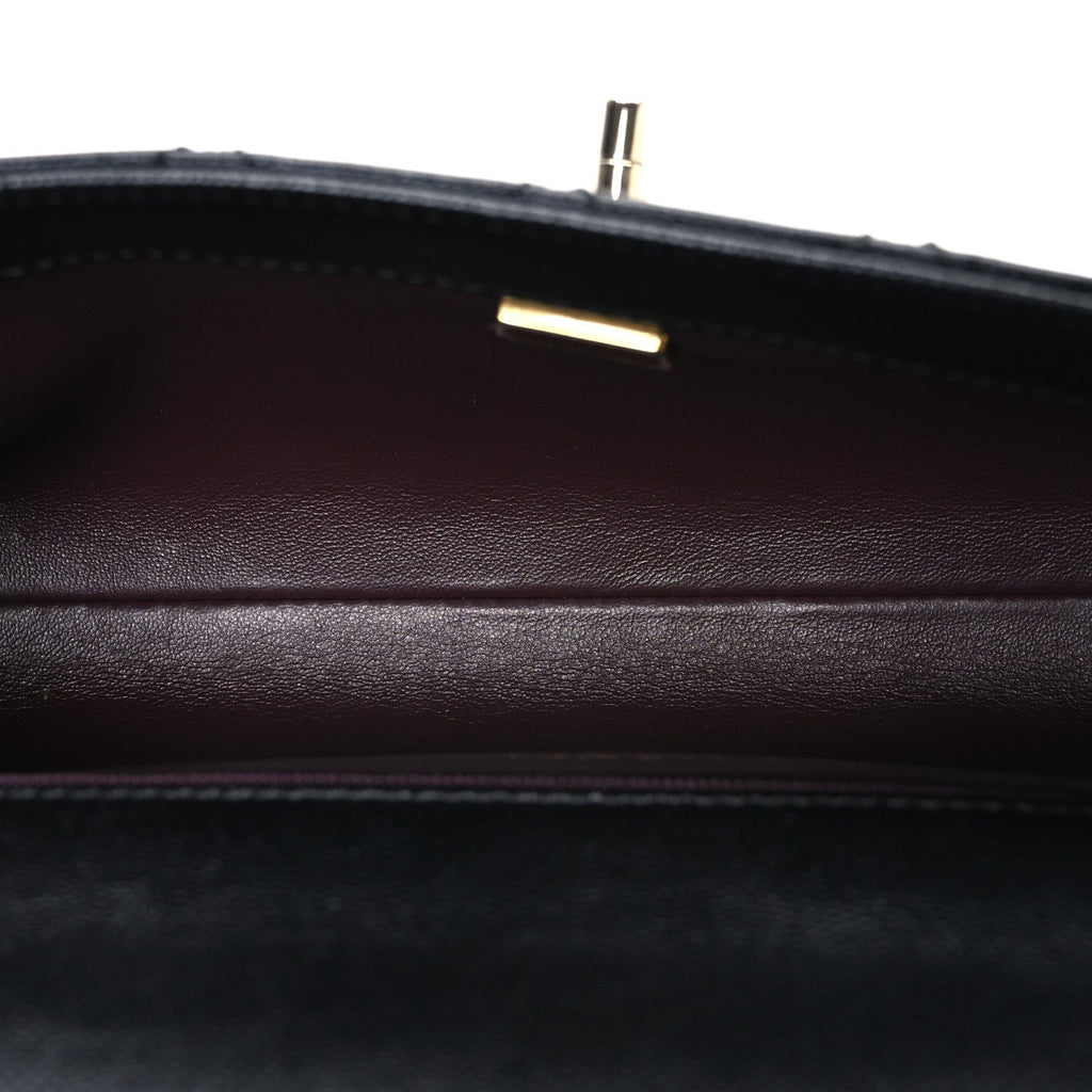 Chanel Caviar Quilted Maxi East West Coco Handle Flap Black