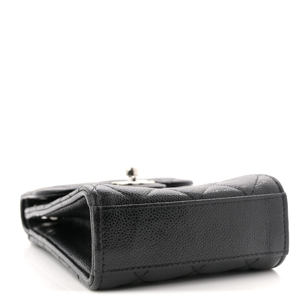 Chanel Caviar Quilted Classic Phone Holder Black