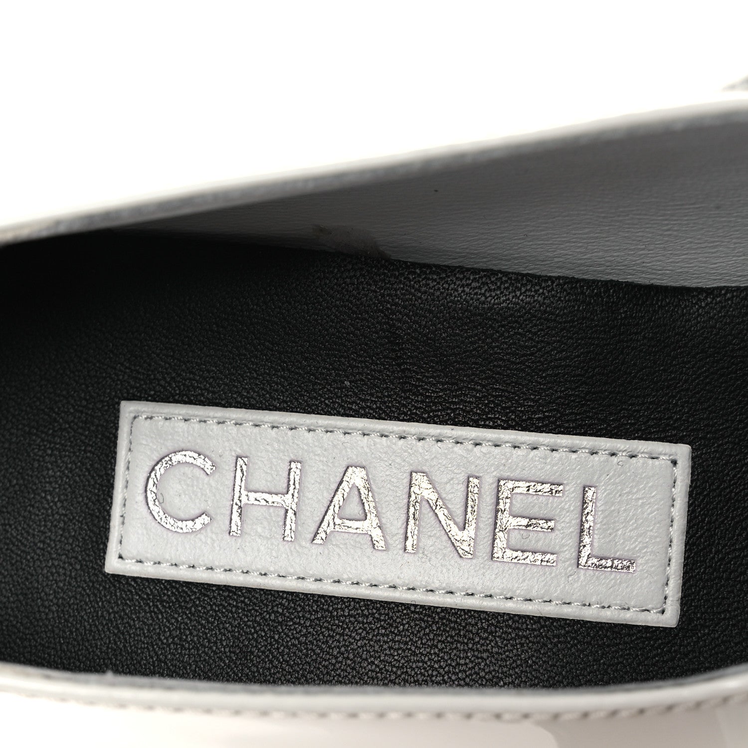 Patent Calfskin Mary Janes Flats 39 White Black