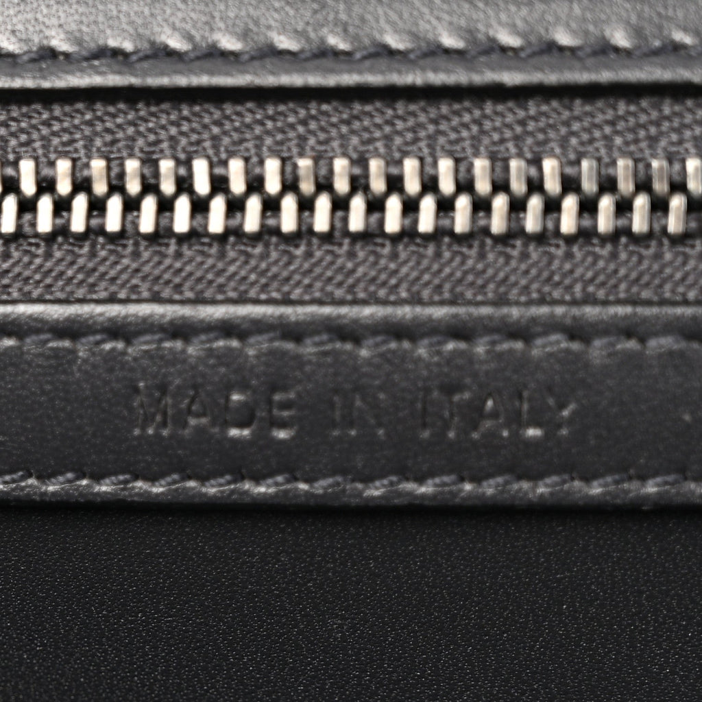 Christian Dior Metallic Patent Micro-Cannage Medium Diorama Flap Bag Onyx Black