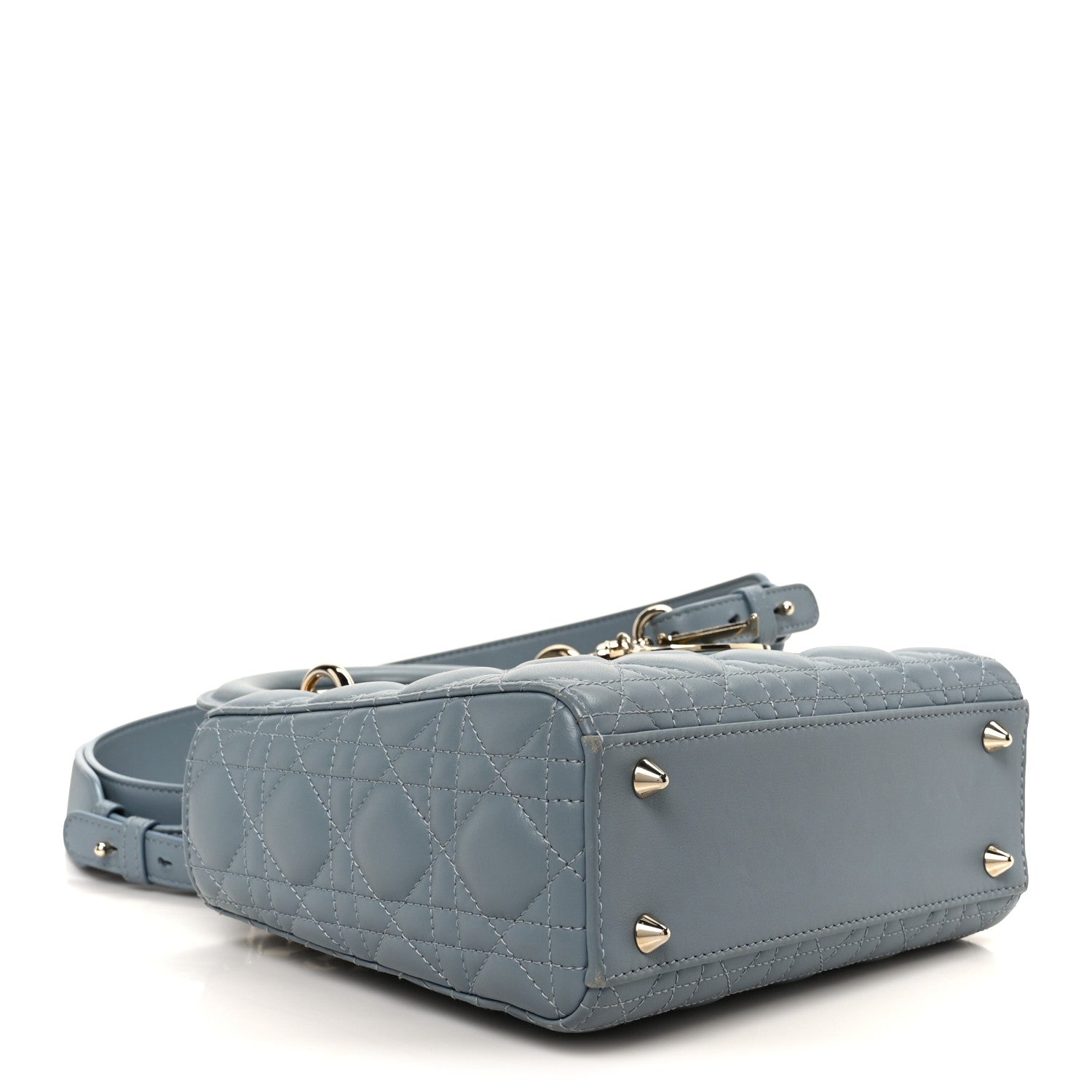 Christian Dior Lambskin Cannage Small My ABCDior Lady Dior Cloud Blue