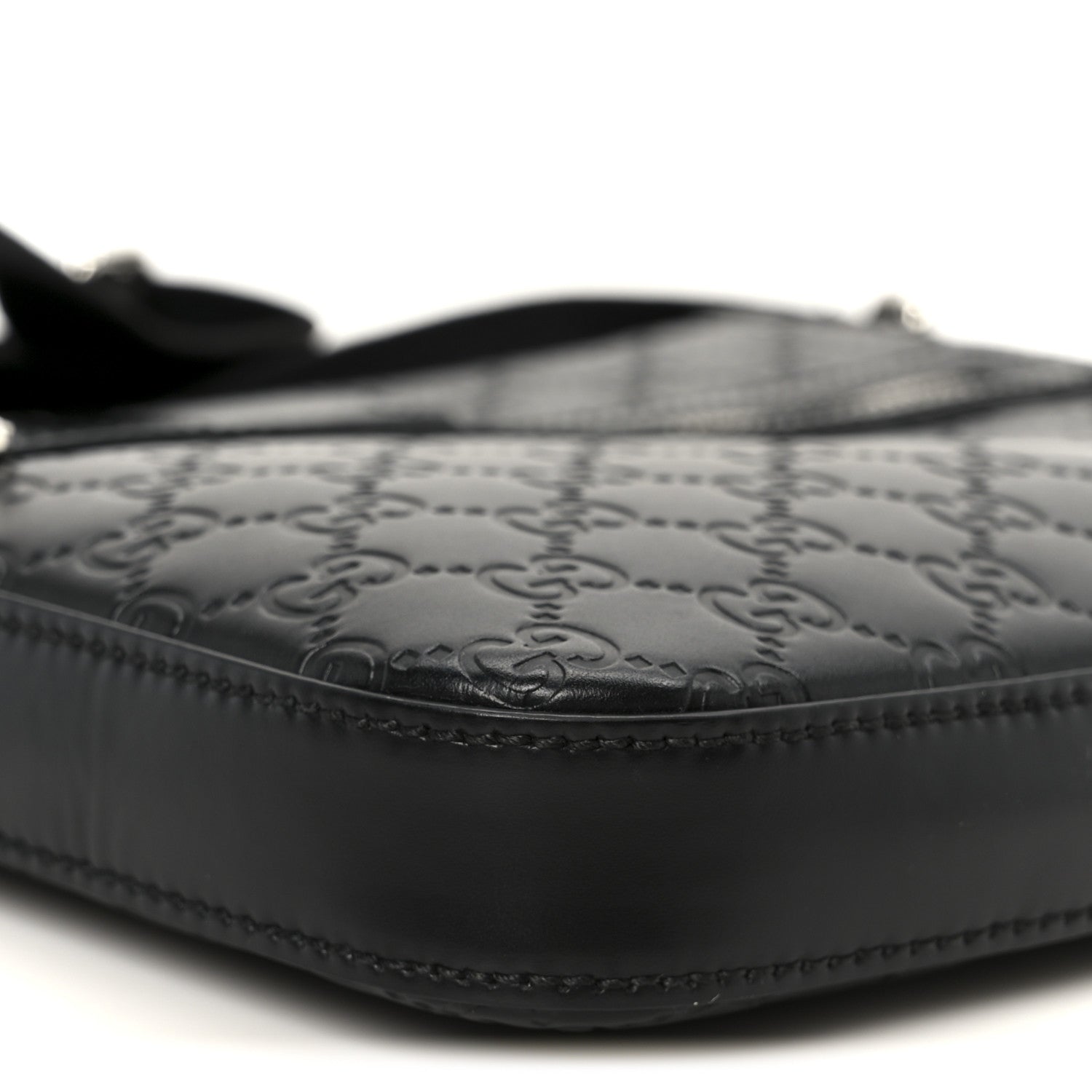 Gucci Guccissima Signature Small Messenger Bag Black