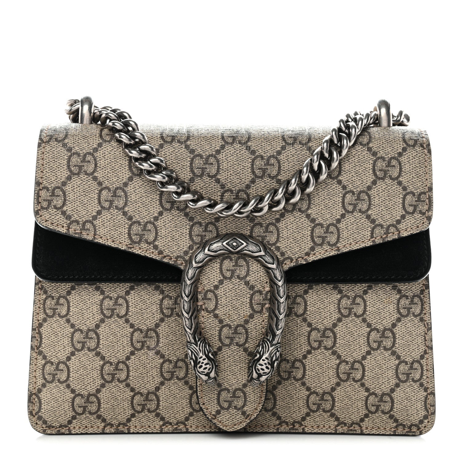 Gucci GG Supreme Monogram Mini Dionysus Shoulder Bag Black