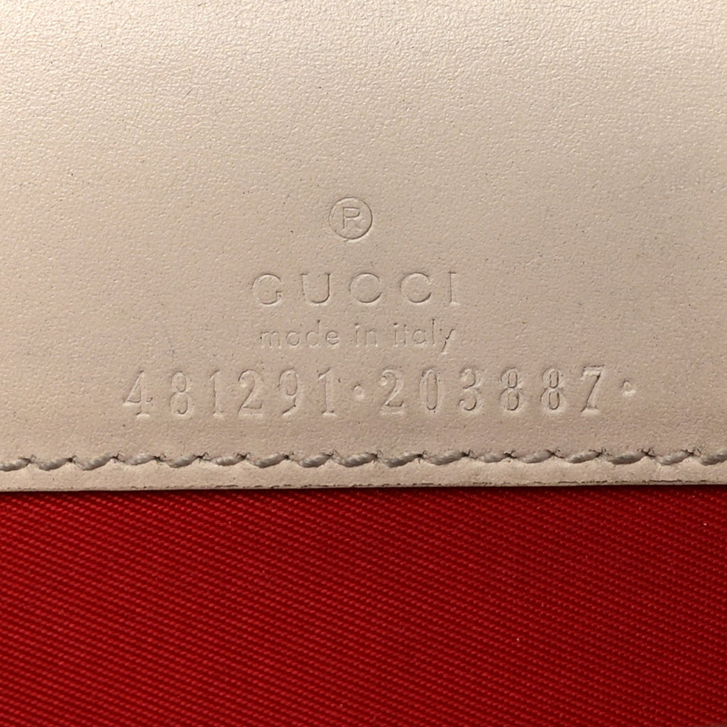 Gucci Guccissima Mini Cherry Chain Bag White