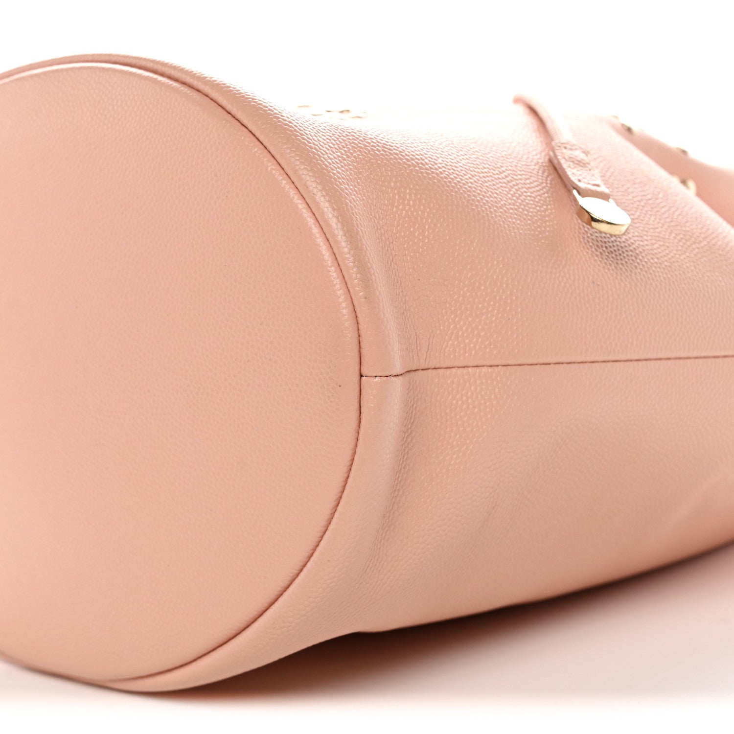 Chanel Caviar Deauville Drawstring Bucket Bag Light Pink