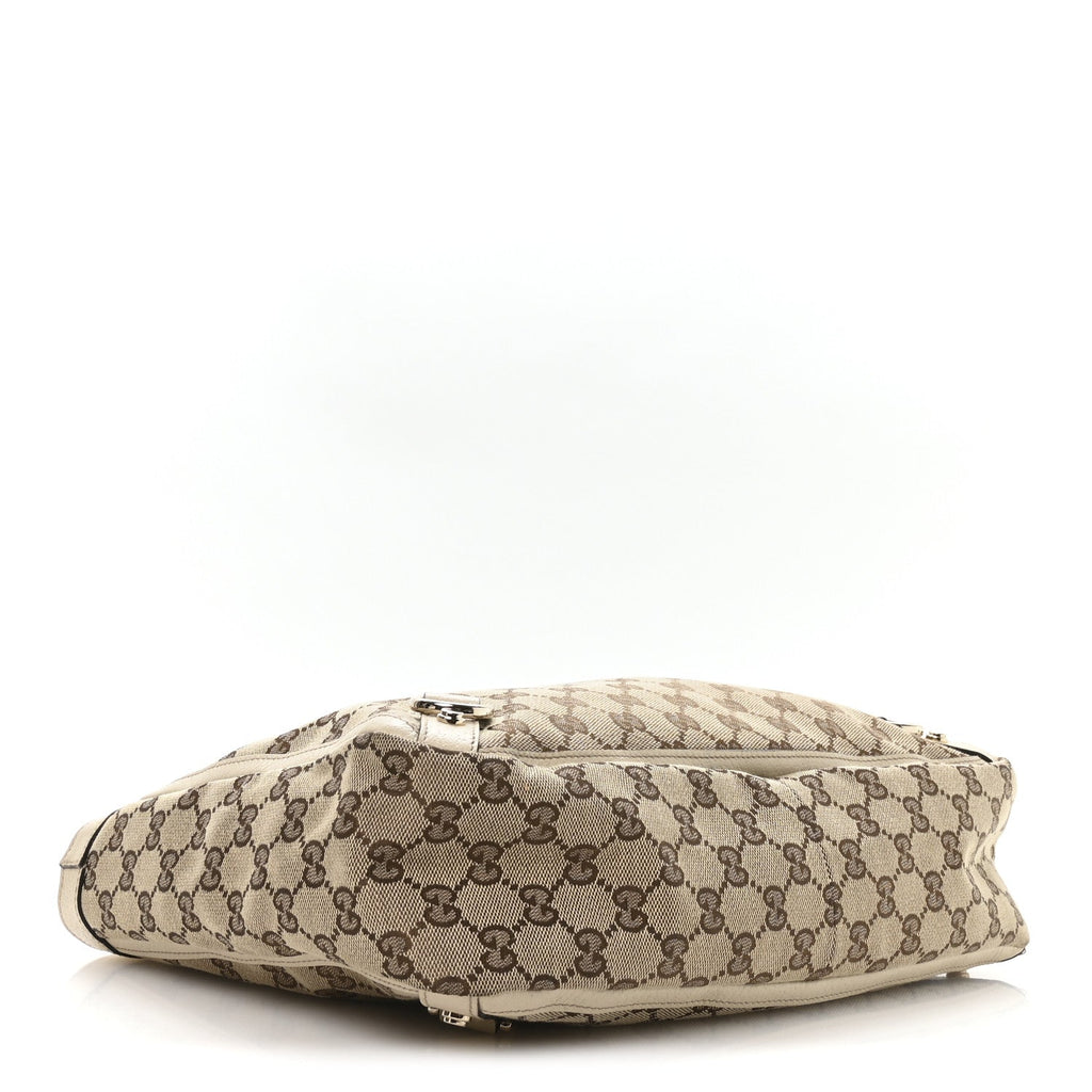 Gucci Monogram Medium Abbey Tote White