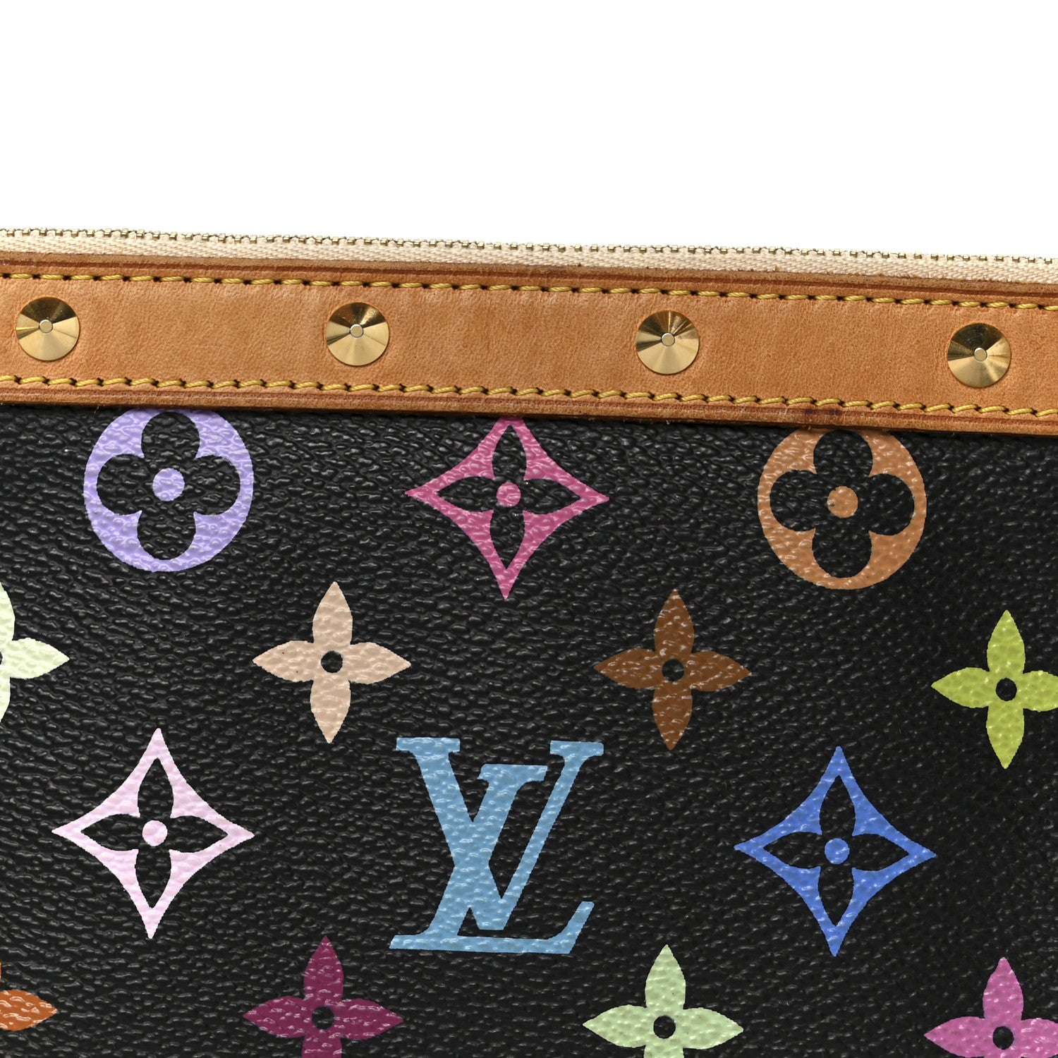 Louis Vuitton Monogram Multicolor Pochette Accessories Black
