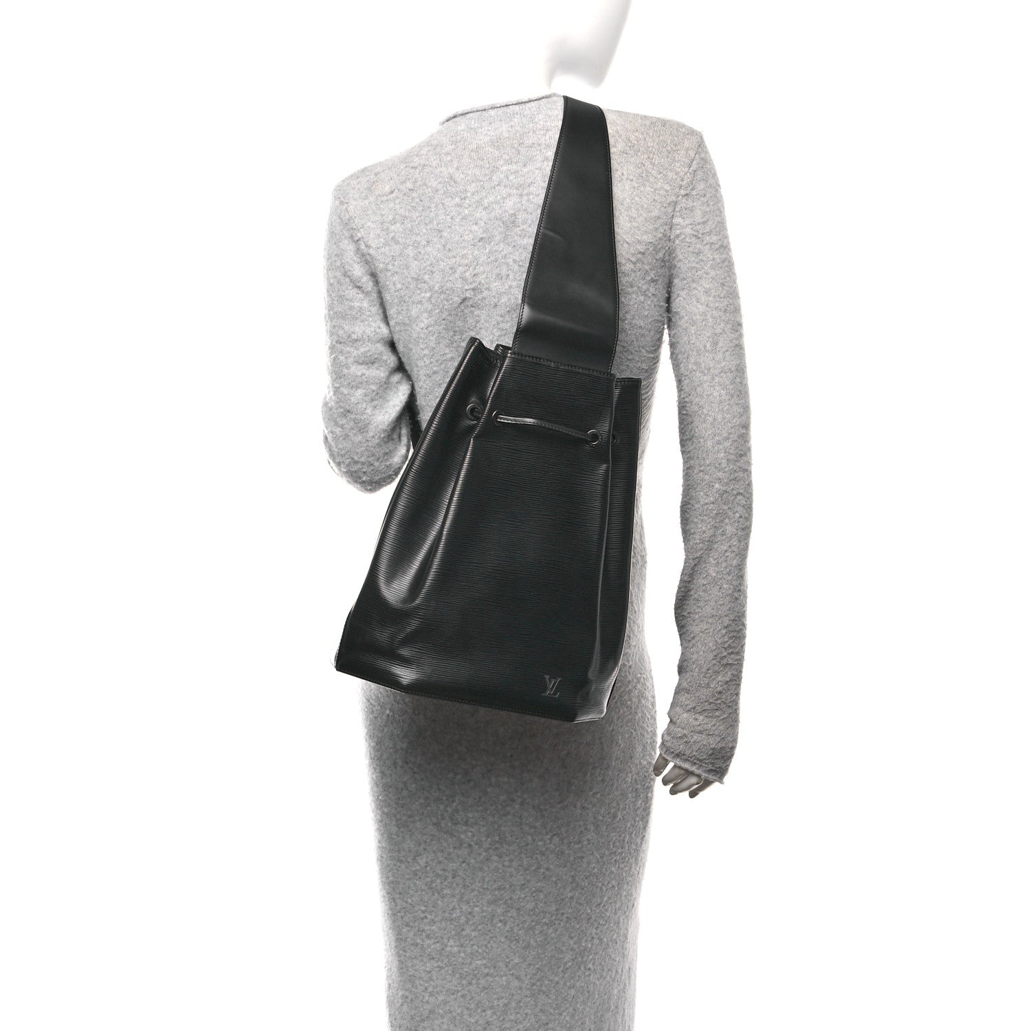 Louis Vuitton Epi Sac a Dos Drawstring Bag Black