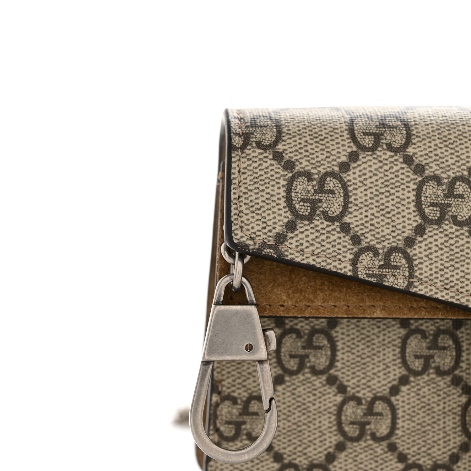 Gucci GG Supreme Monogram Super Mini Dionysus Shoulder Bag Taupe
