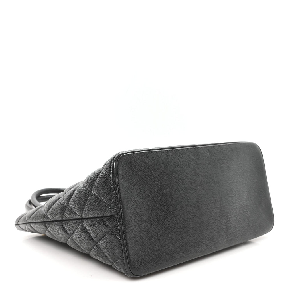 Chanel Caviar Quilted Medallion Tote Black