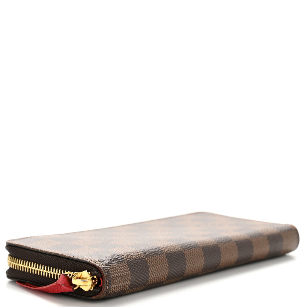 Louis Vuitton Damier Ebene Clemence Wallet Cherry