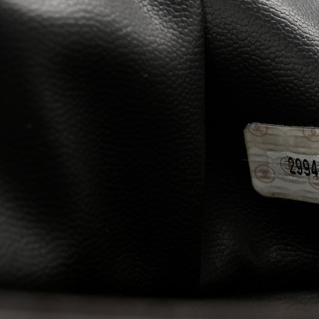 Chanel Lambskin CC Flap Shopping Tote Black